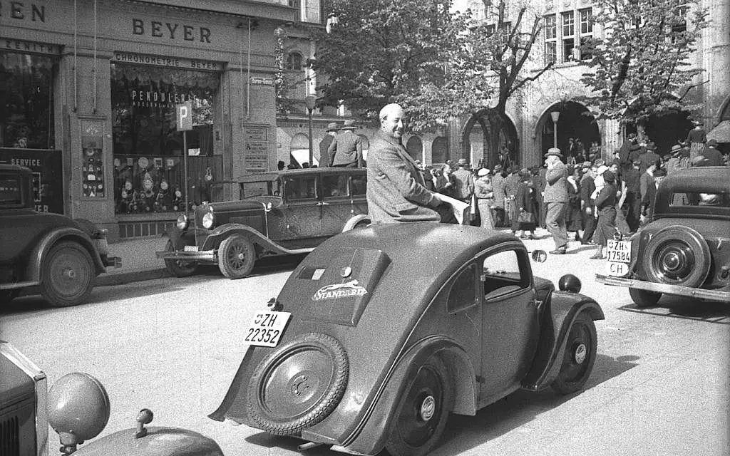 Josef Ganz with his Standard Superior in 1935. (Courtesy Paul Schilperoord)