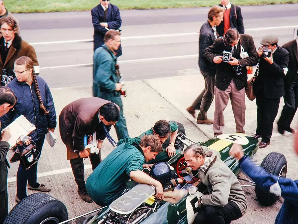 Colin Chapman a Jim Clark, GP Great Britain 1965