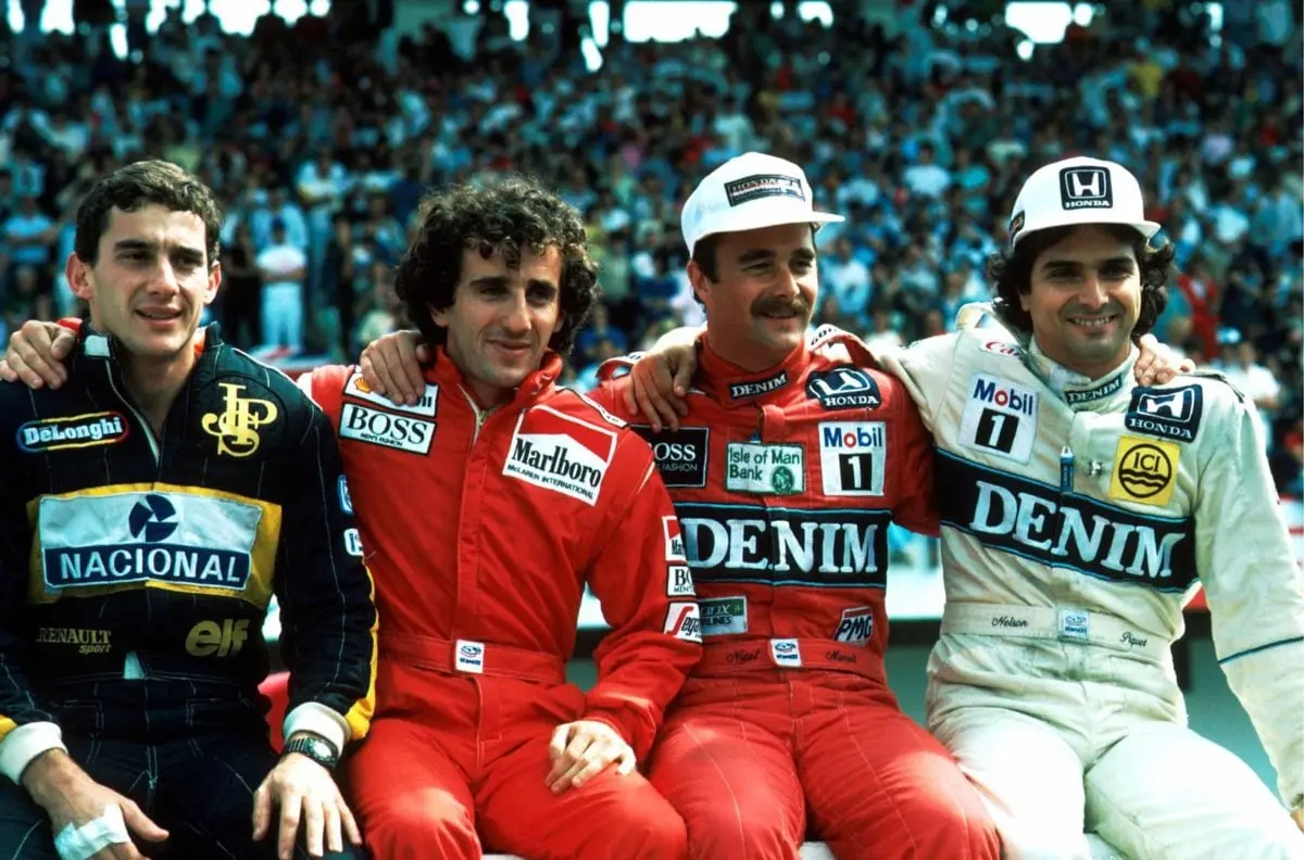 Senna, Prost, Mansell, Piquet